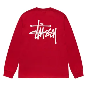 Stussy Basic Logo Longsleeve T-Shirt Red