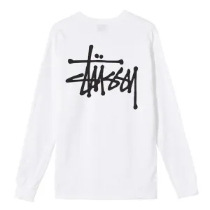 Stussy Basic Logo Longsleeve T-Shirt White