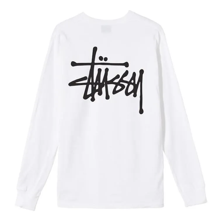 Stussy Basic Logo Longsleeve T-Shirt White