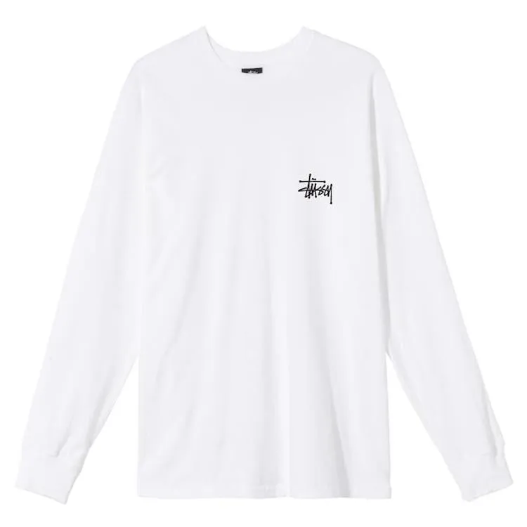 Stussy Basic Logo Longsleeve T-Shirt White
