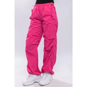 Super Comfy Parachute Cargo Pants - Fuchsia