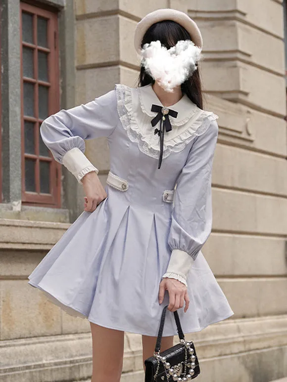 Sweet Lolita Dress Polyester Long Sleeves Sweet Dress Lolita Dress