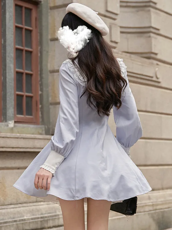 Sweet Lolita Dress Polyester Long Sleeves Sweet Dress Lolita Dress