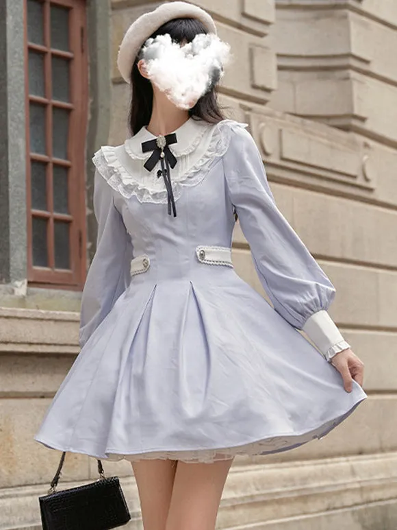 Sweet Lolita Dress Polyester Long Sleeves Sweet Dress Lolita Dress