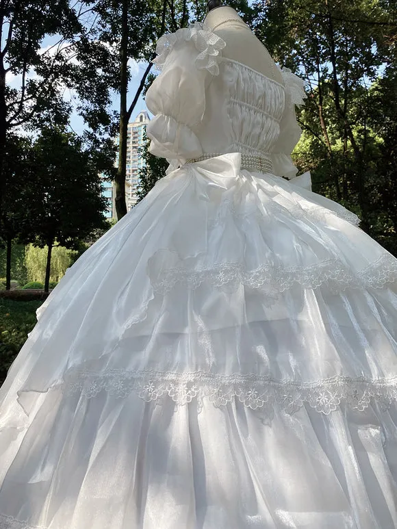 Sweet Lolita Dress Polyester Short Sleeves Lolita Dress