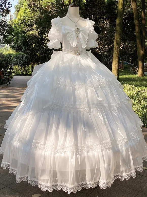 Sweet Lolita Dress Polyester Short Sleeves Lolita Dress