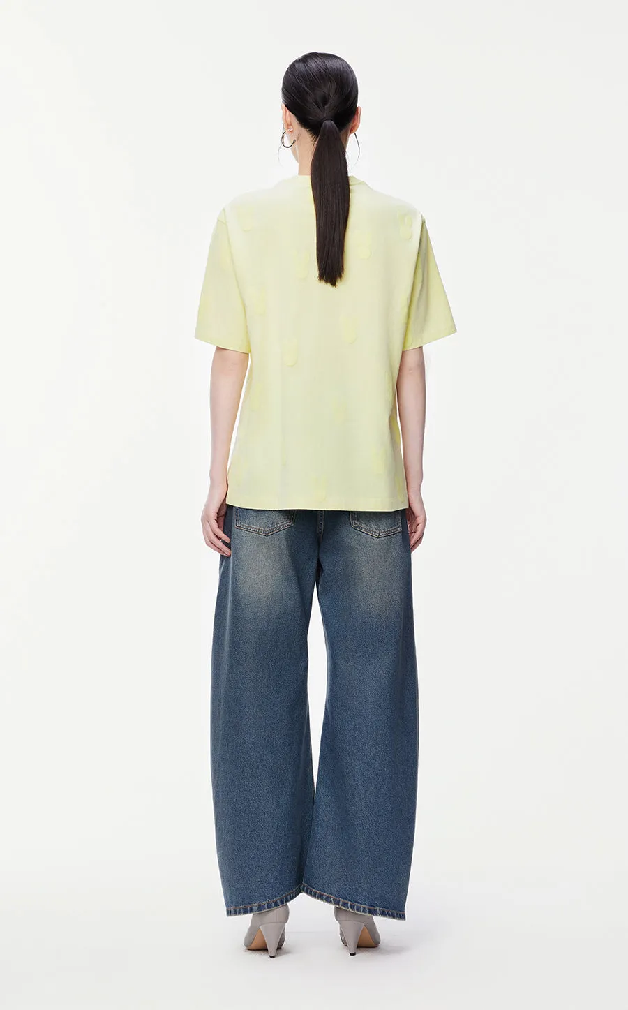 T-Shirt / JNBY Basic Solid Color Short Sleeve T-Shirt (100% Cotton)