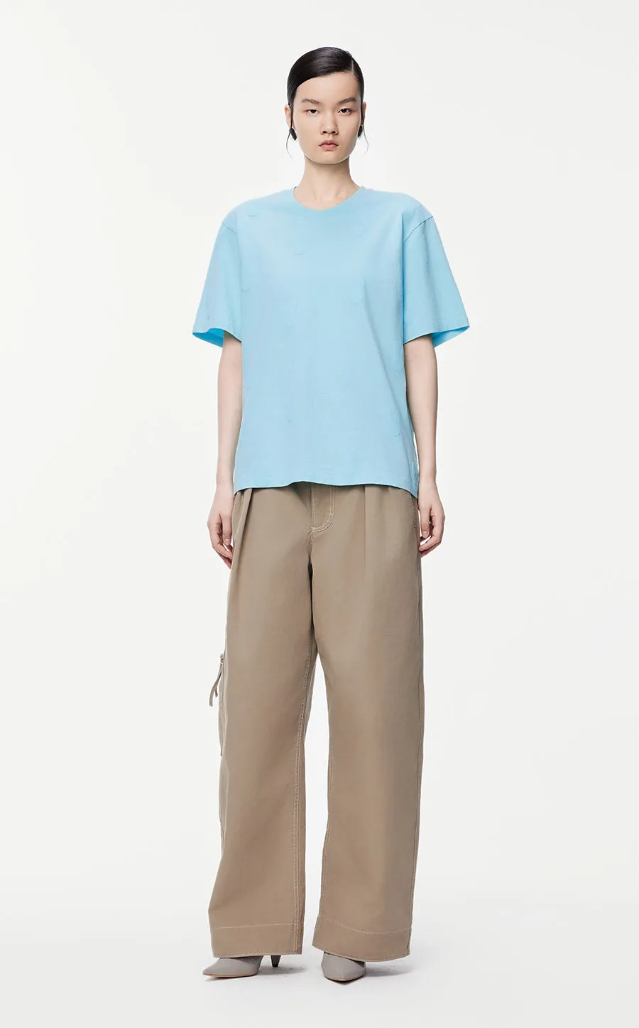T-Shirt / JNBY Basic Solid Color Short Sleeve T-Shirt (100% Cotton)
