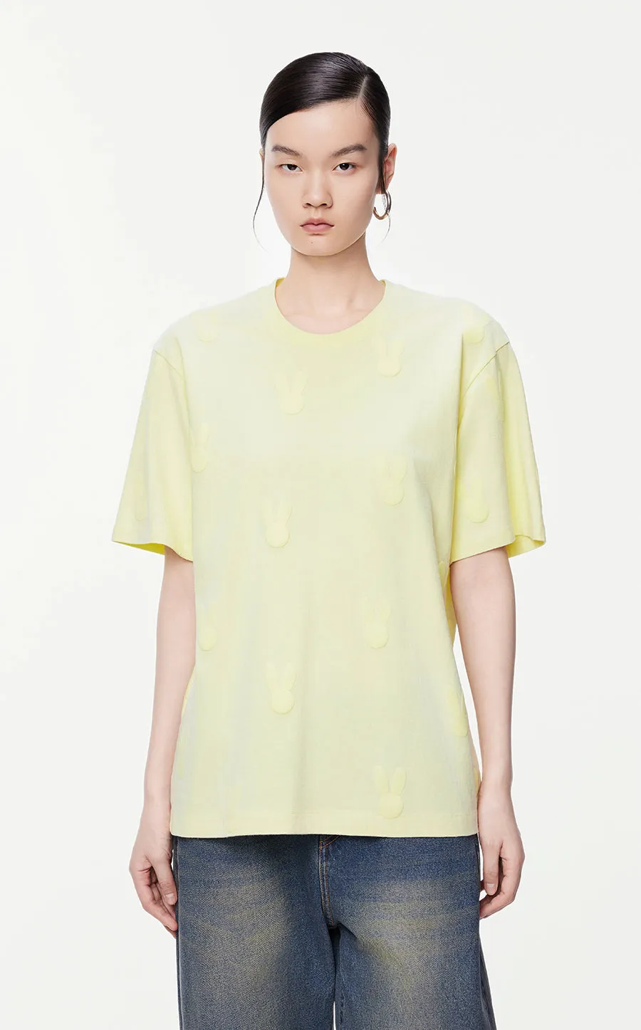 T-Shirt / JNBY Basic Solid Color Short Sleeve T-Shirt (100% Cotton)