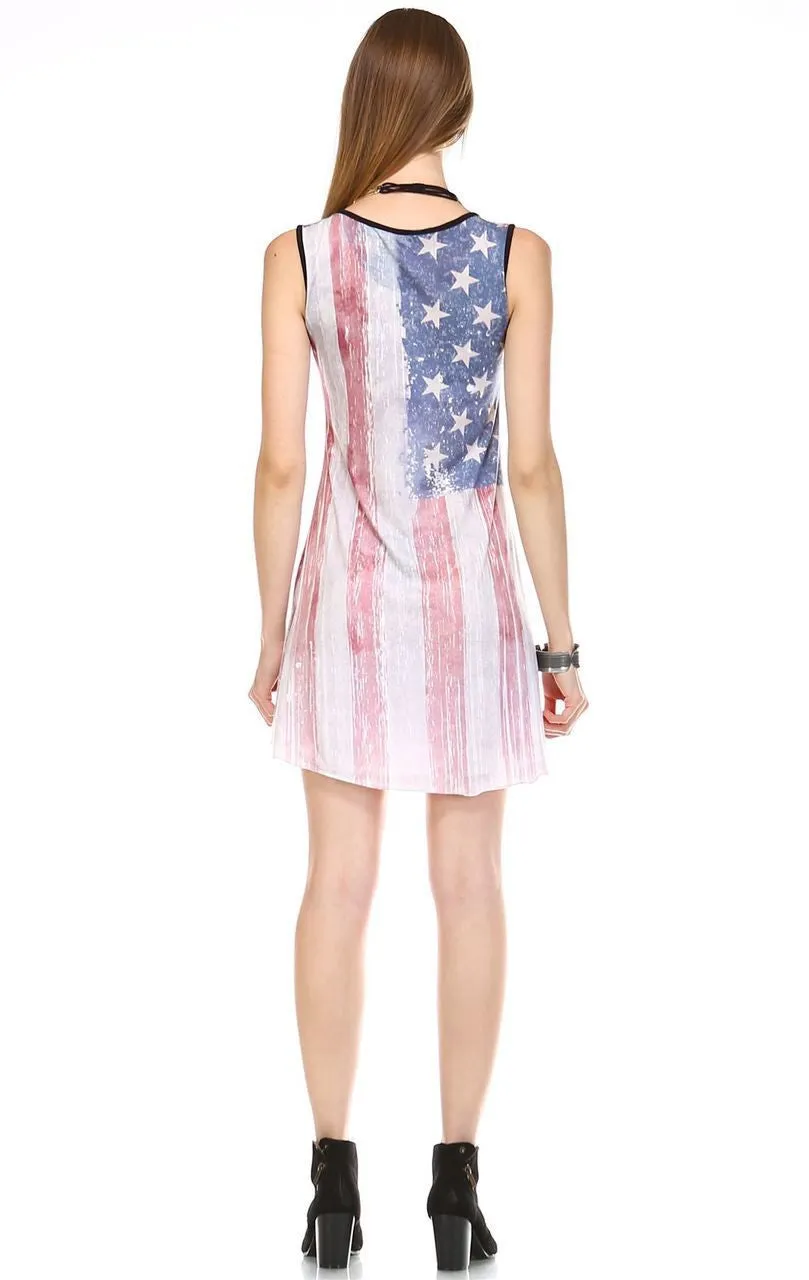 Tank Dress Ringer Sublimation American Flag