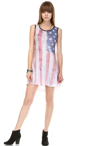 Tank Dress Ringer Sublimation American Flag