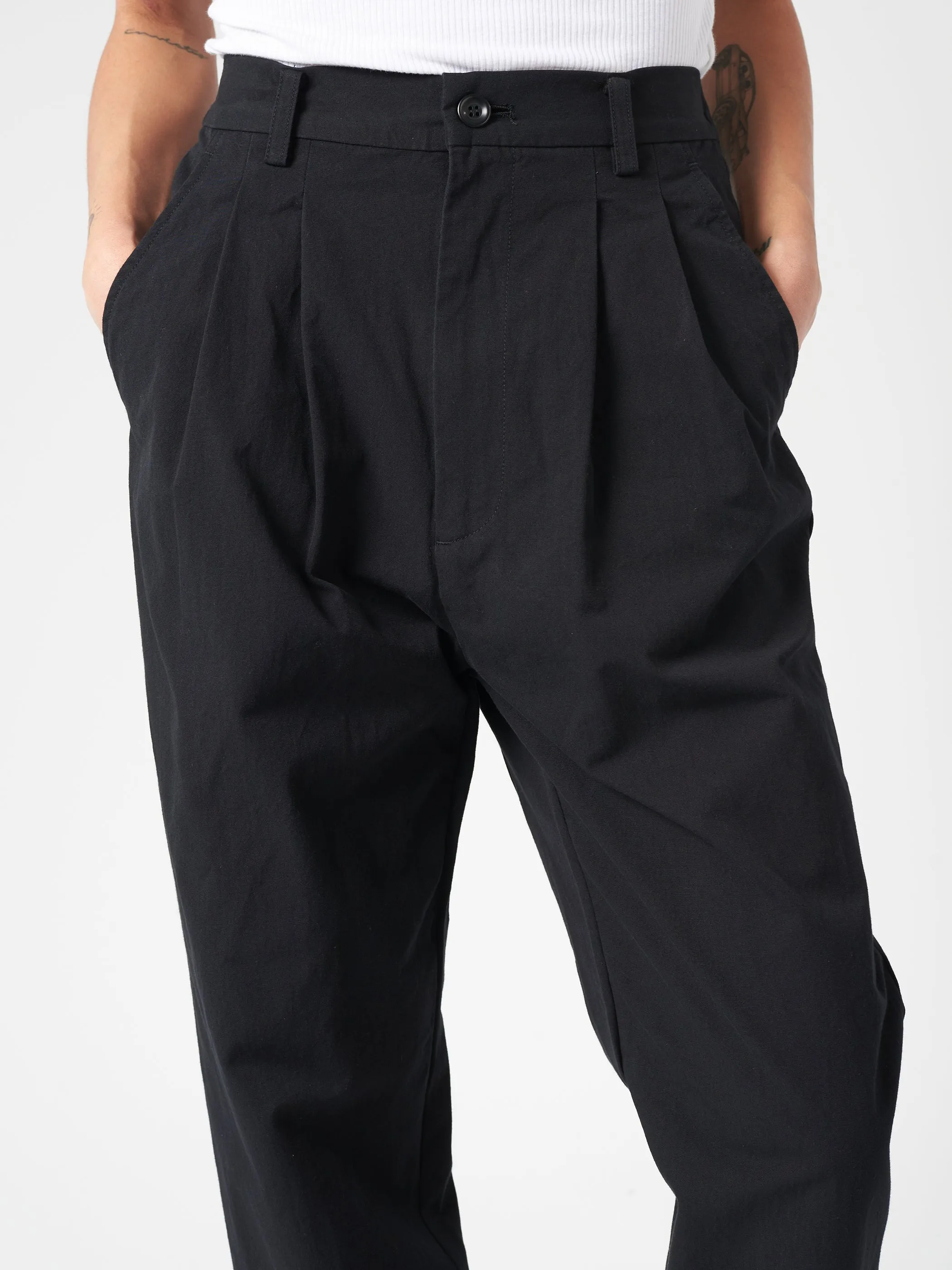 Tapered Tuck Pants