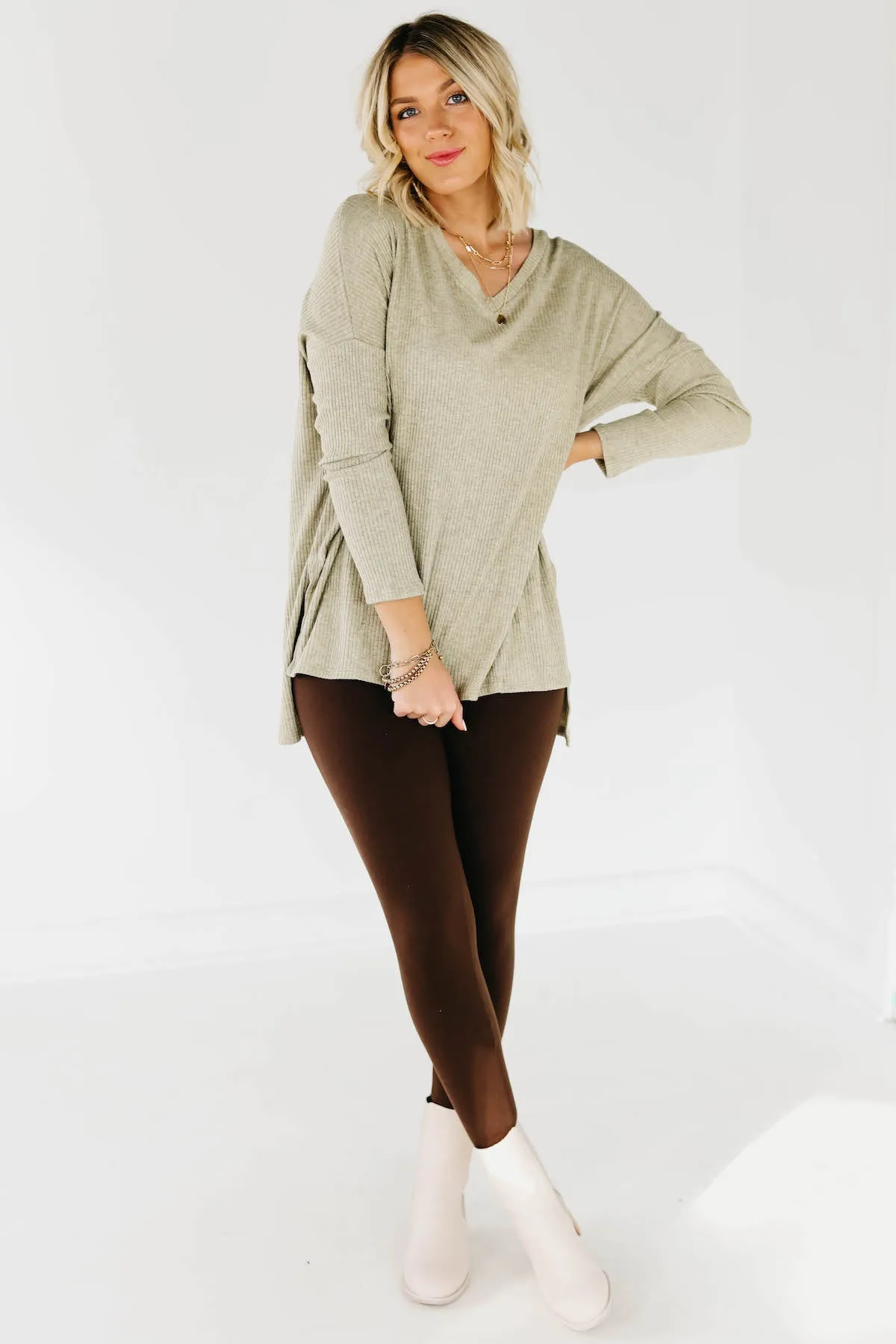The Trace Heather Ribbed Sweater