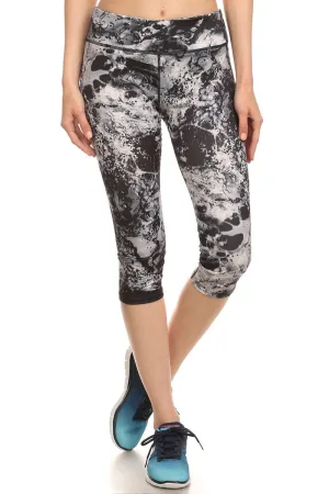 Tie Dye Print Cropped Leggings