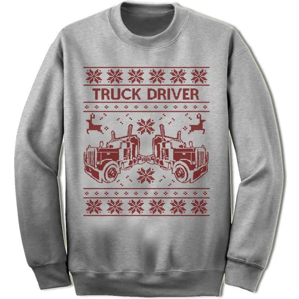 Truck Driver Christmas Sweatshirt
