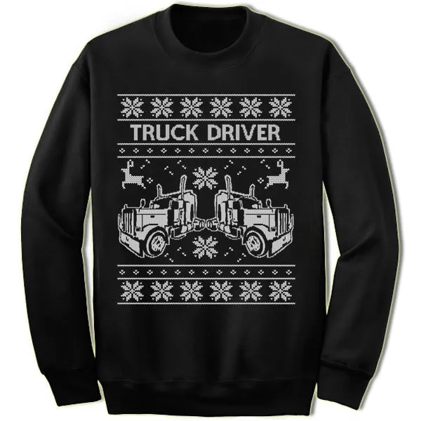 Truck Driver Christmas Sweatshirt
