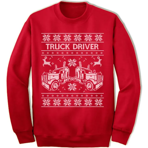 Truck Driver Christmas Sweatshirt