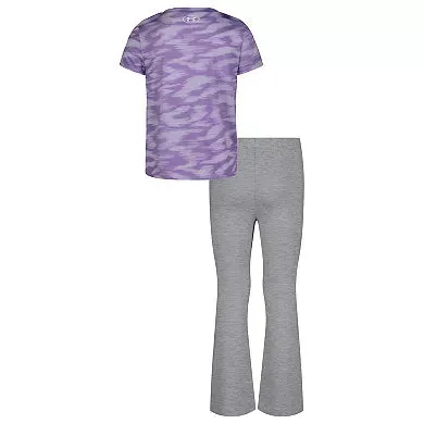 Under Armour Girl UA Short Sleeve Yoga Pant Set - Mod Gray