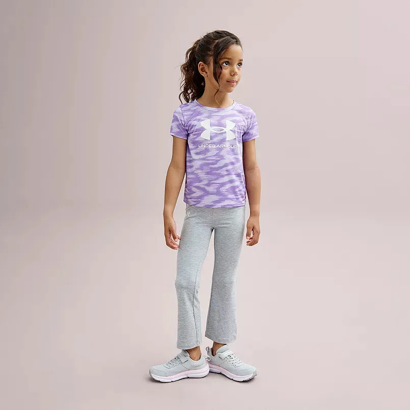 Under Armour Girl UA Short Sleeve Yoga Pant Set - Mod Gray