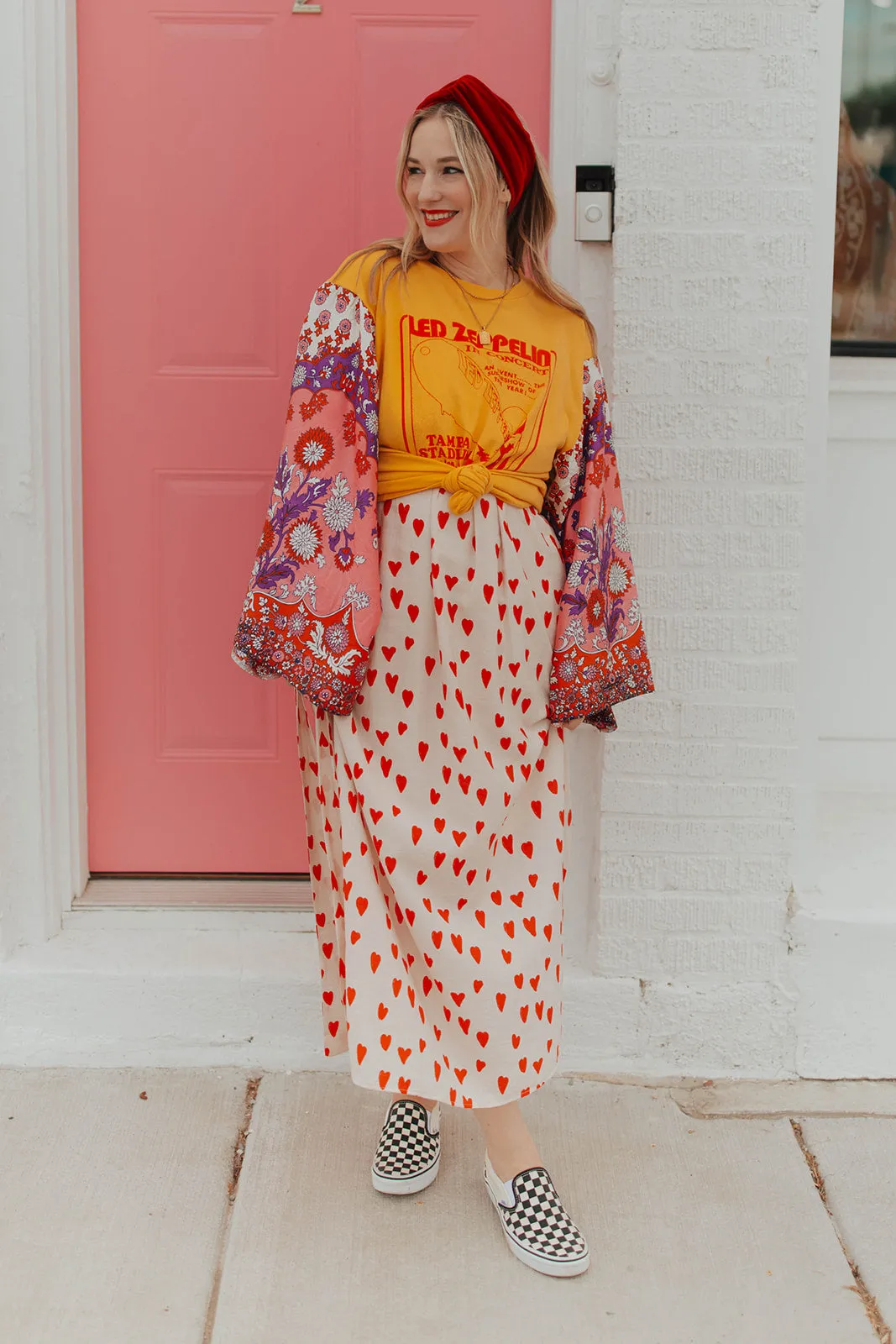 up-cycled daydreamer bell sleeve tee