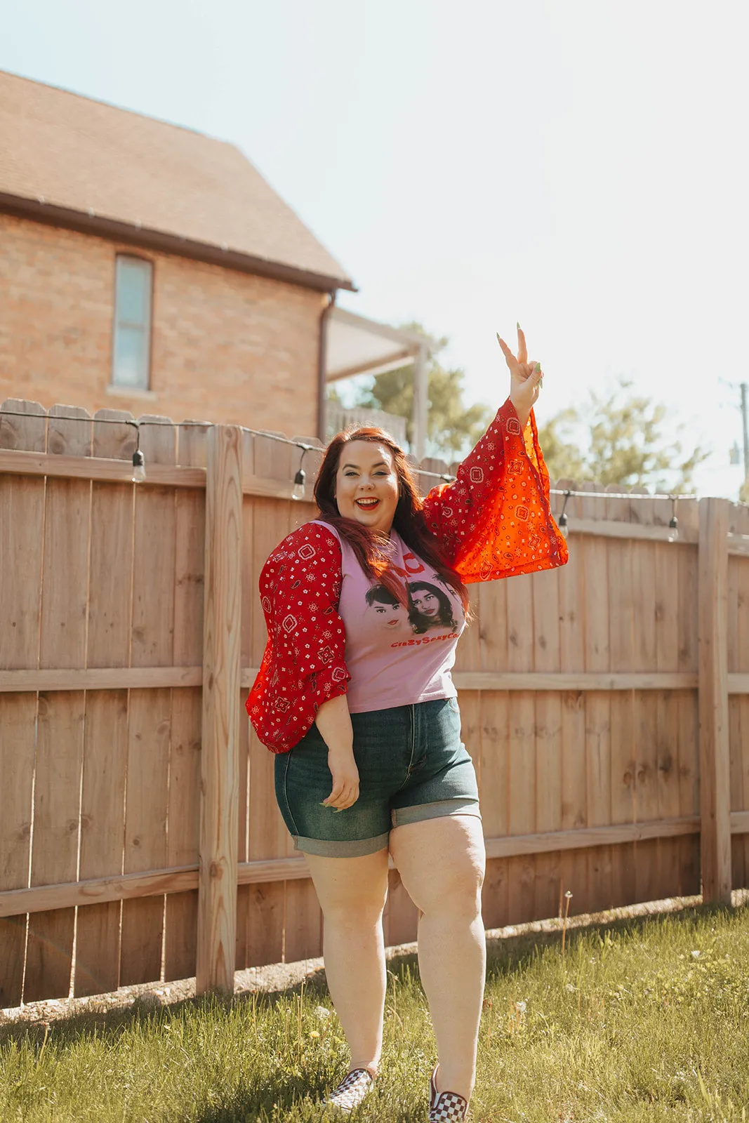 up-cycled daydreamer bell sleeve tee