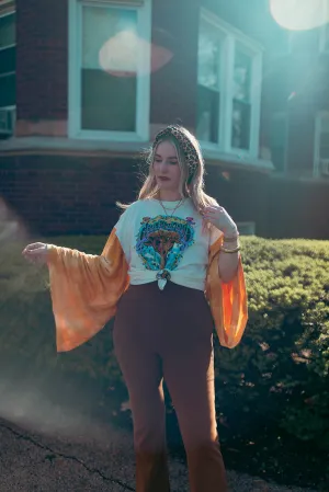 up-cycled daydreamer bell sleeve tee