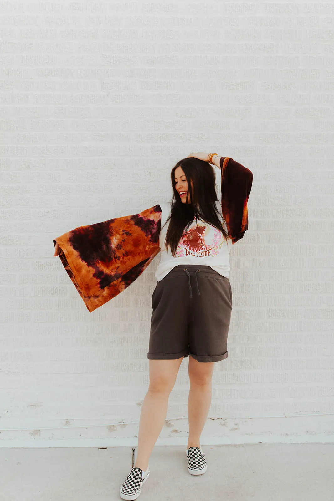 up-cycled daydreamer bell sleeve tee