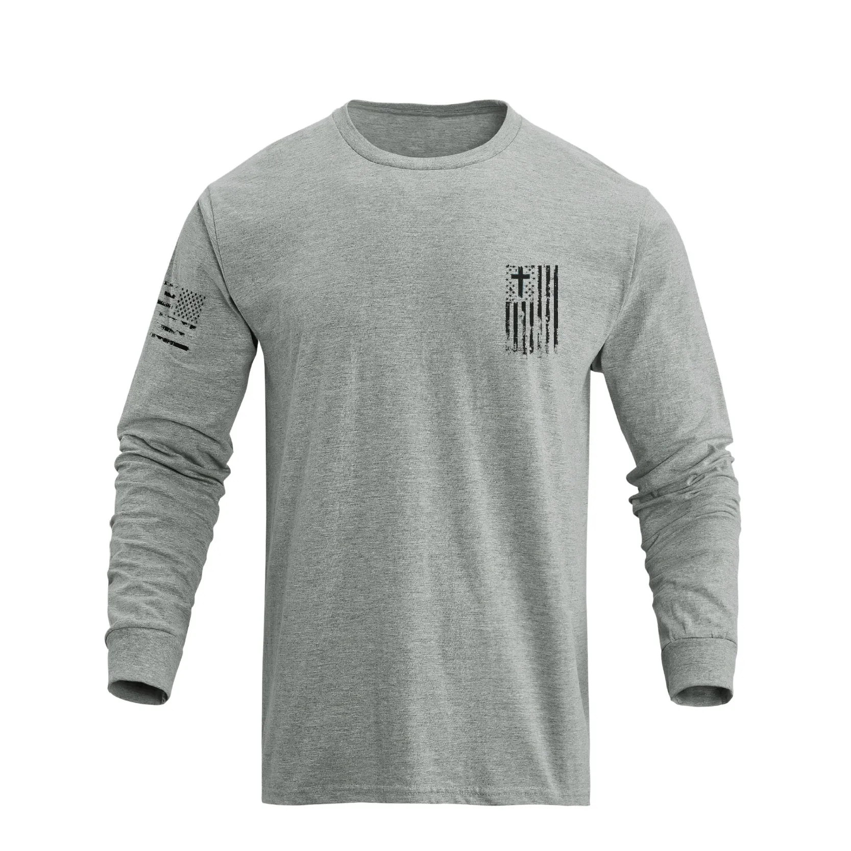 USA FLAG GRAPHIC LONG SLEEVE T-SHIRT