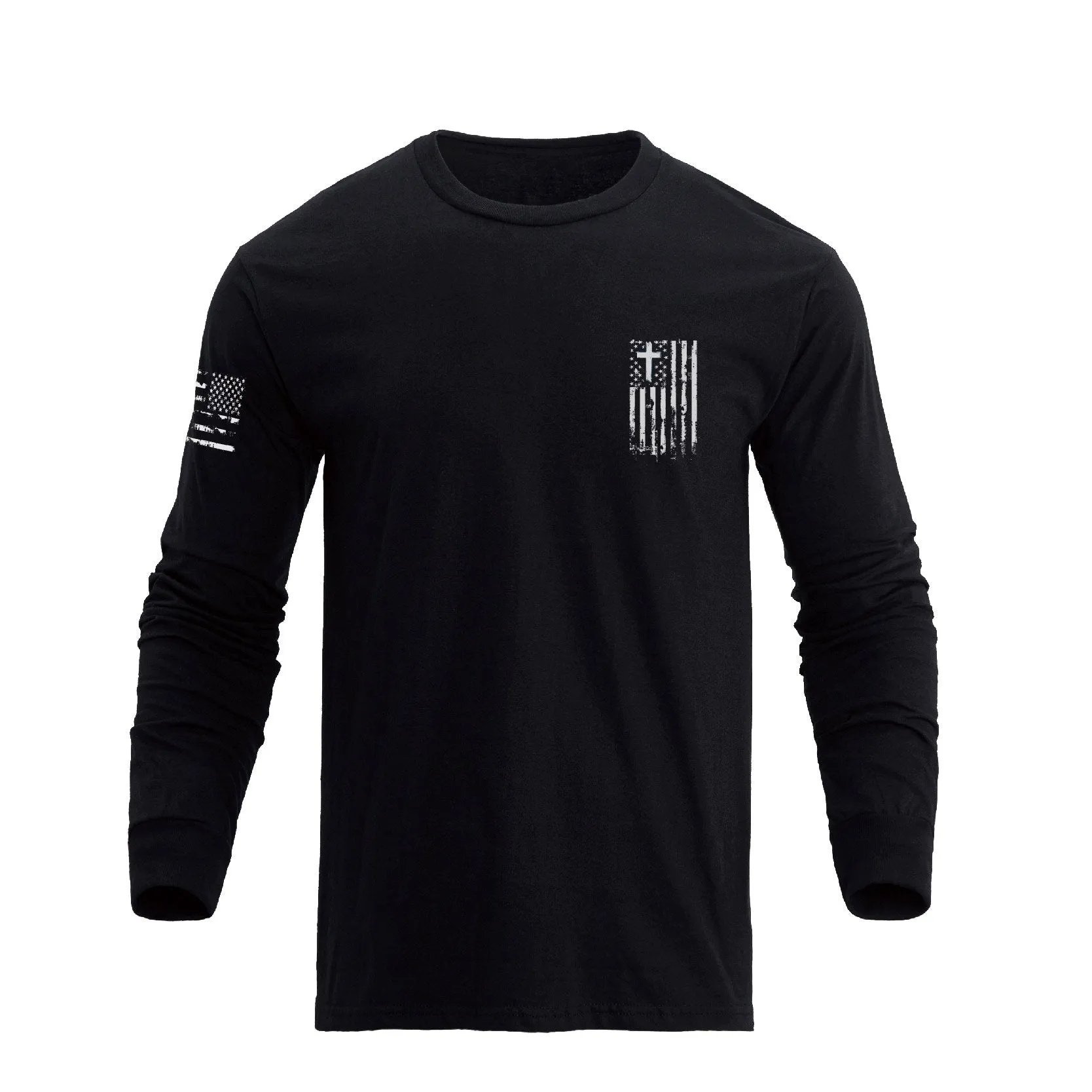 USA FLAG GRAPHIC LONG SLEEVE T-SHIRT