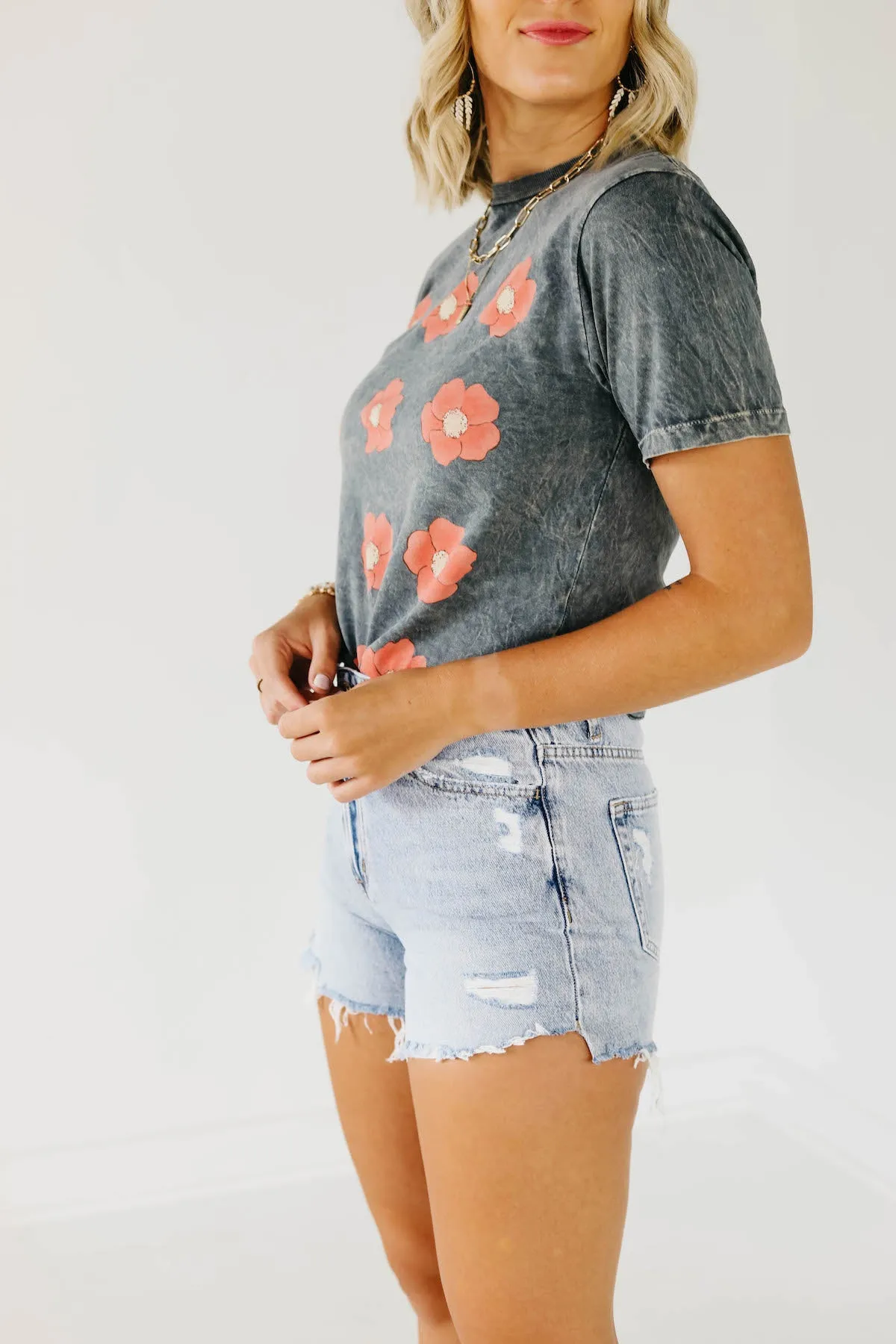 Vervet Denim | The Enoch Step Hem Denim Shorts