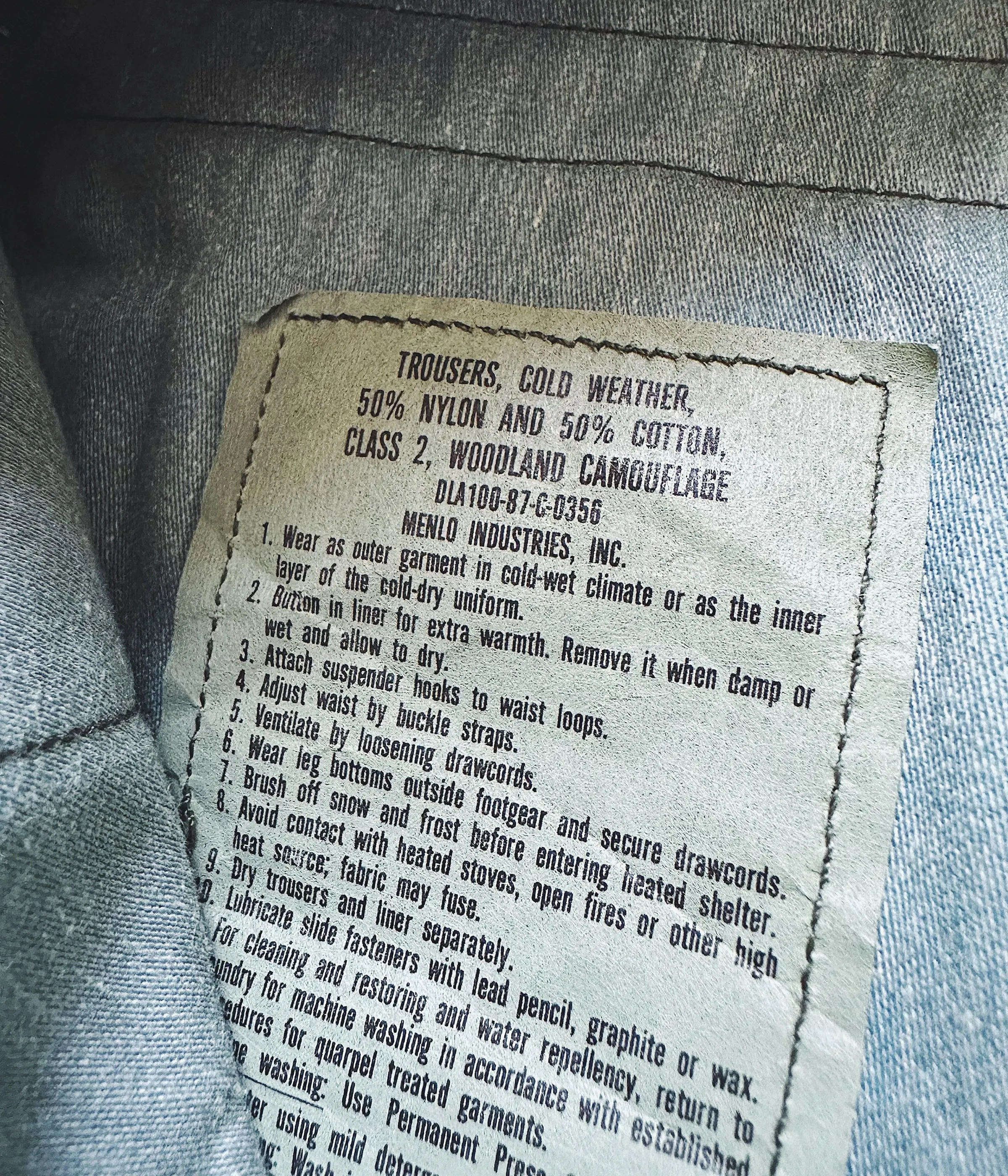 Vintage NOS Military Camo Cargo Pants