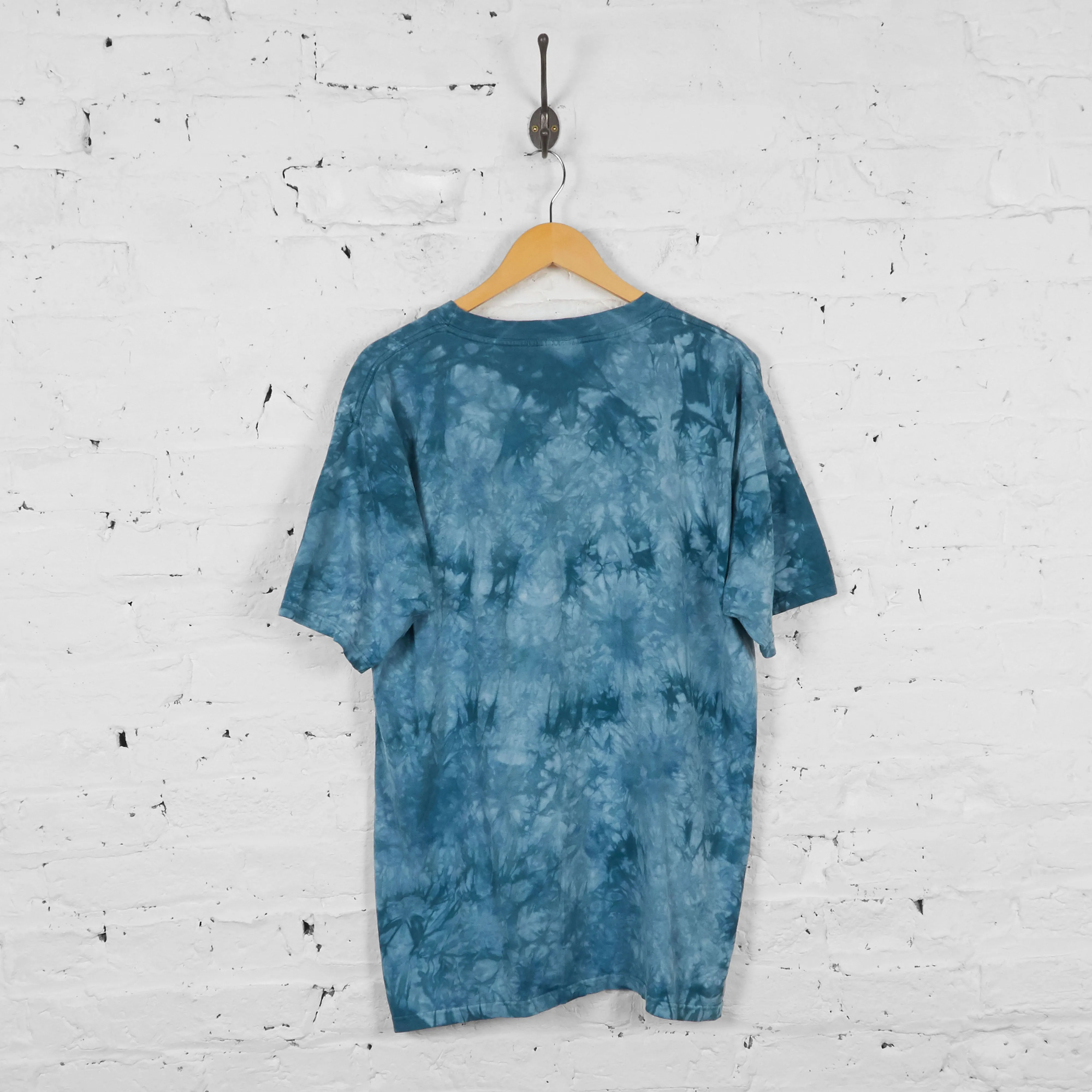 Vintage Tie Dye Bears T-shirt - Blue - L