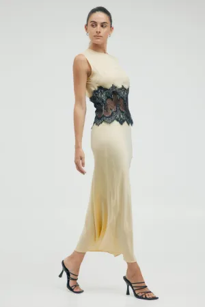 VISIONS LACE TRIM TANK DRESS | MARSHMALLOW