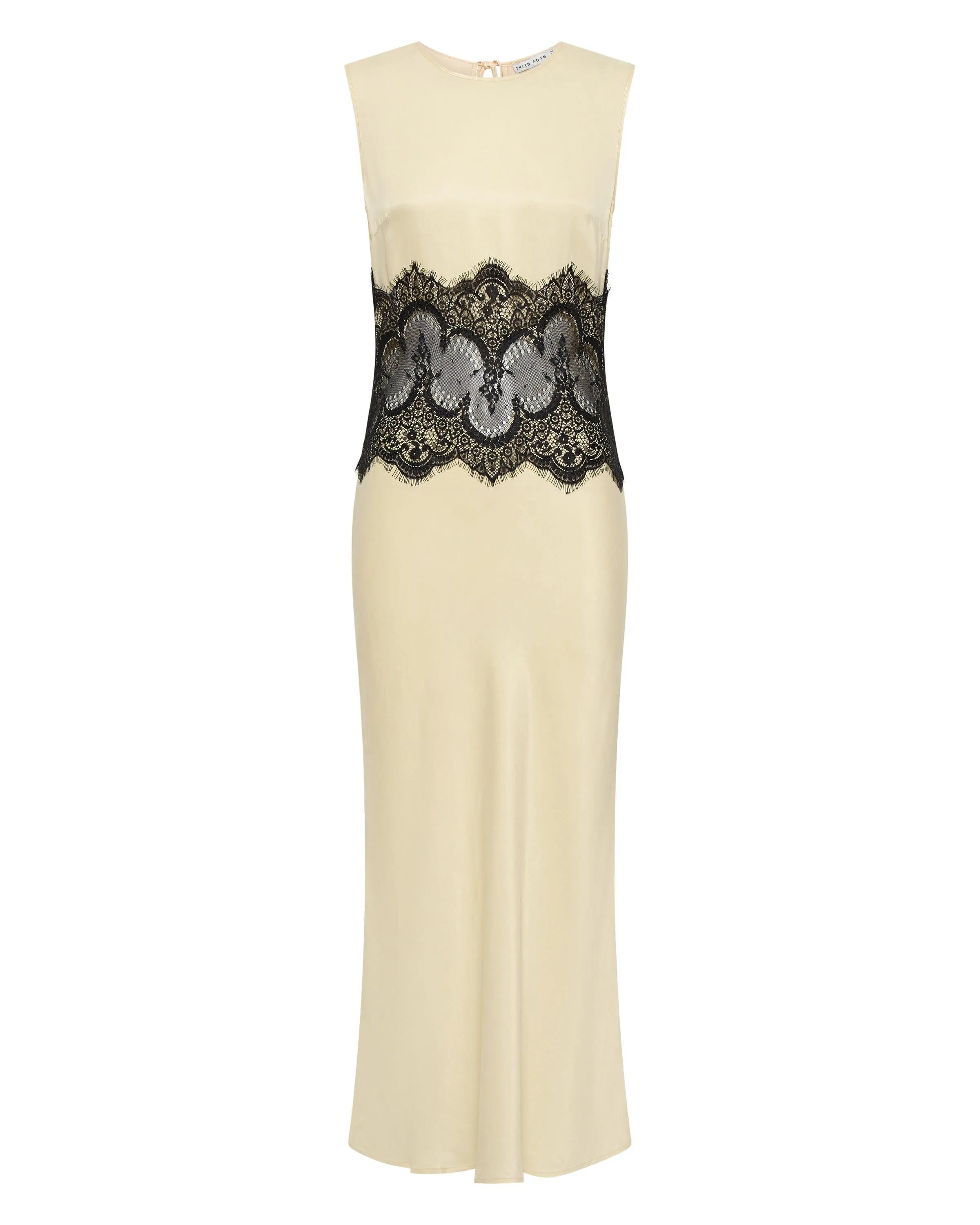 VISIONS LACE TRIM TANK DRESS | MARSHMALLOW
