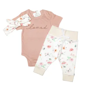 Watercolor Floral | Organic Baby Girl Set