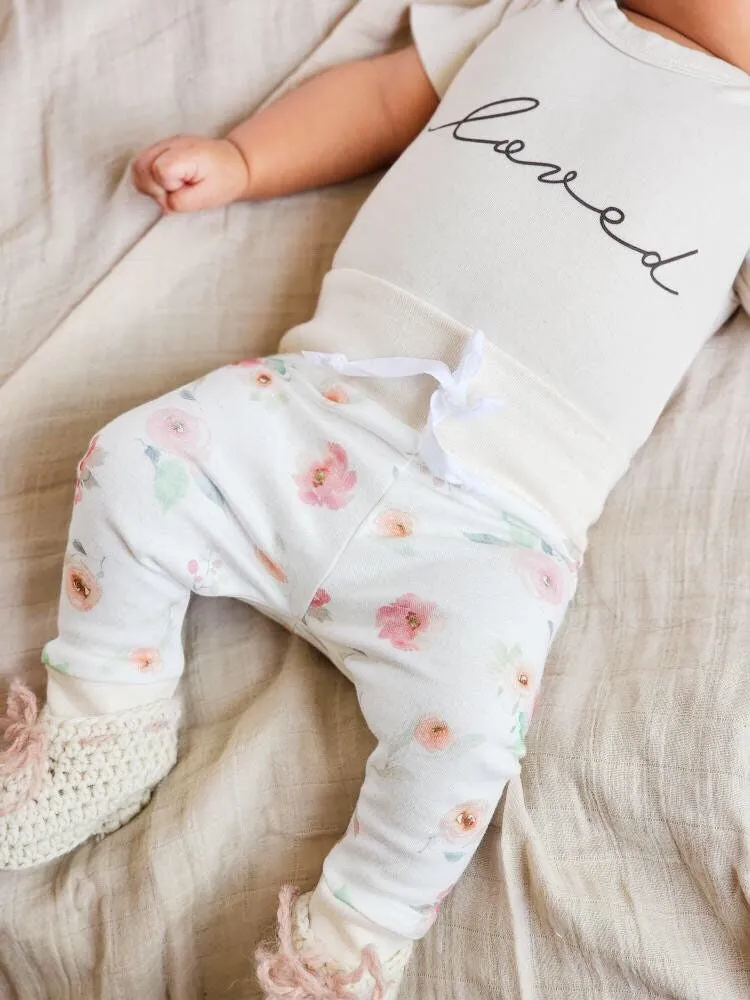 Watercolor Floral | Organic Baby Girl Set