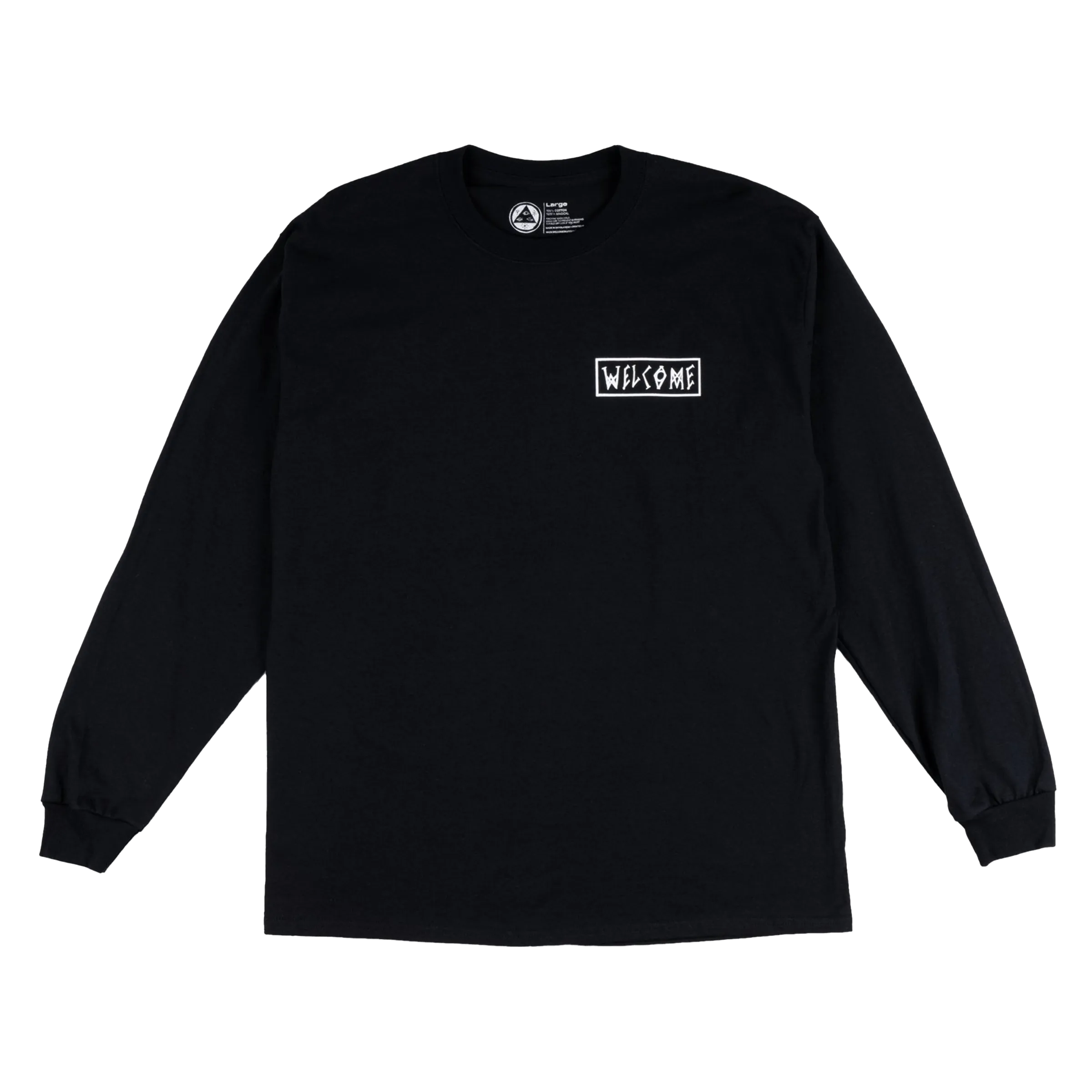 Welcome Latin Talisman Basic Longsleeve T-shirt Black/White