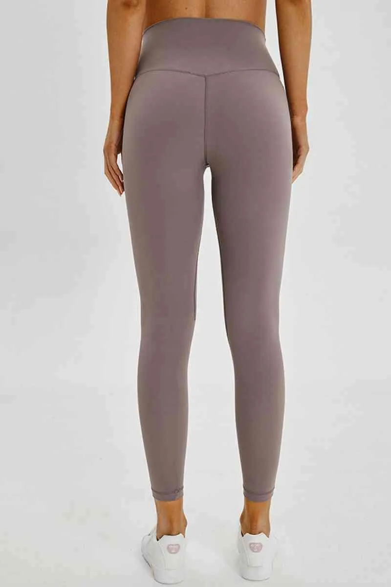 Wide Seamless Band Waist Sports Leggings
