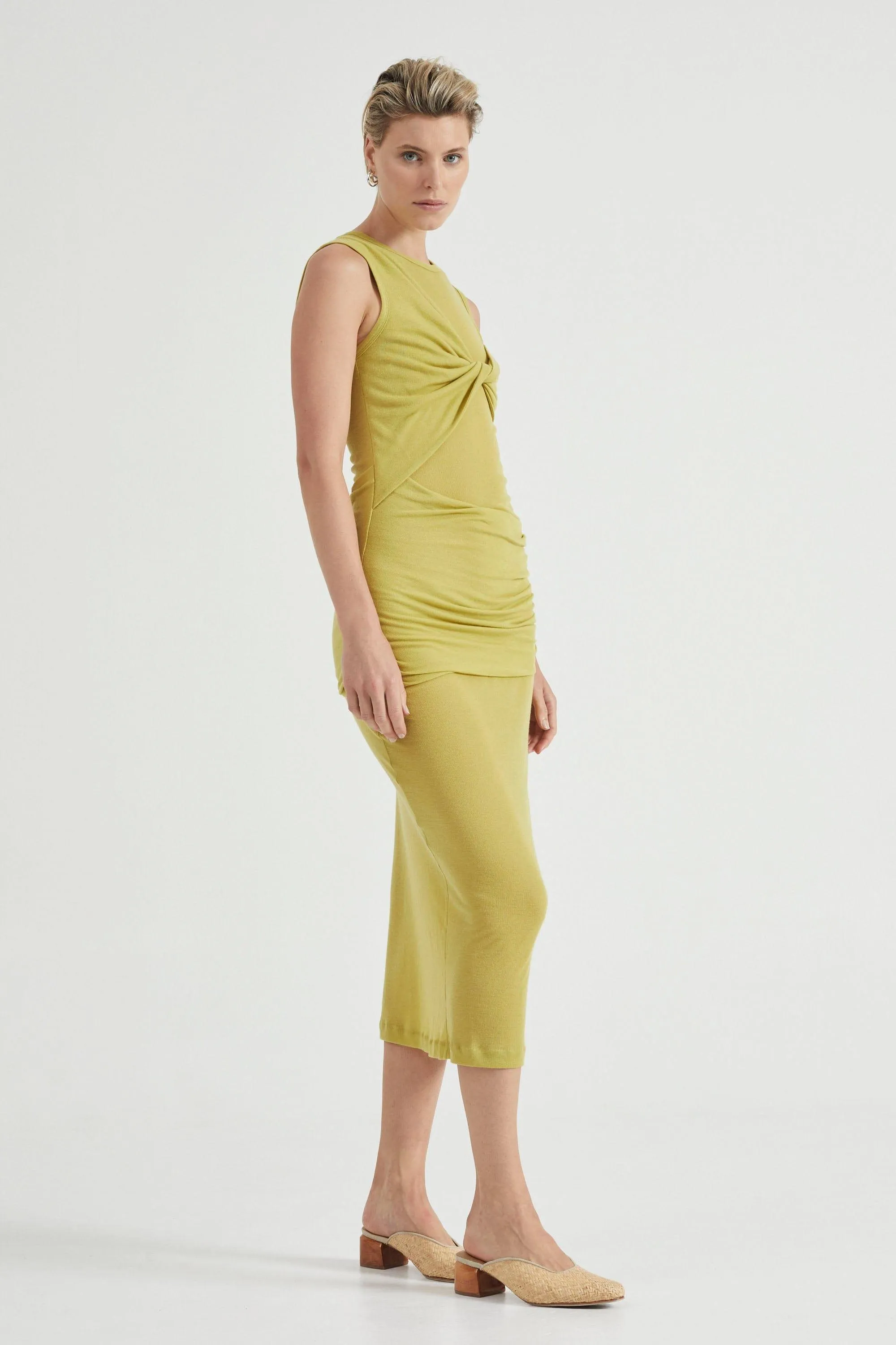 WIND THROUGH TANK DRESS | LIME
