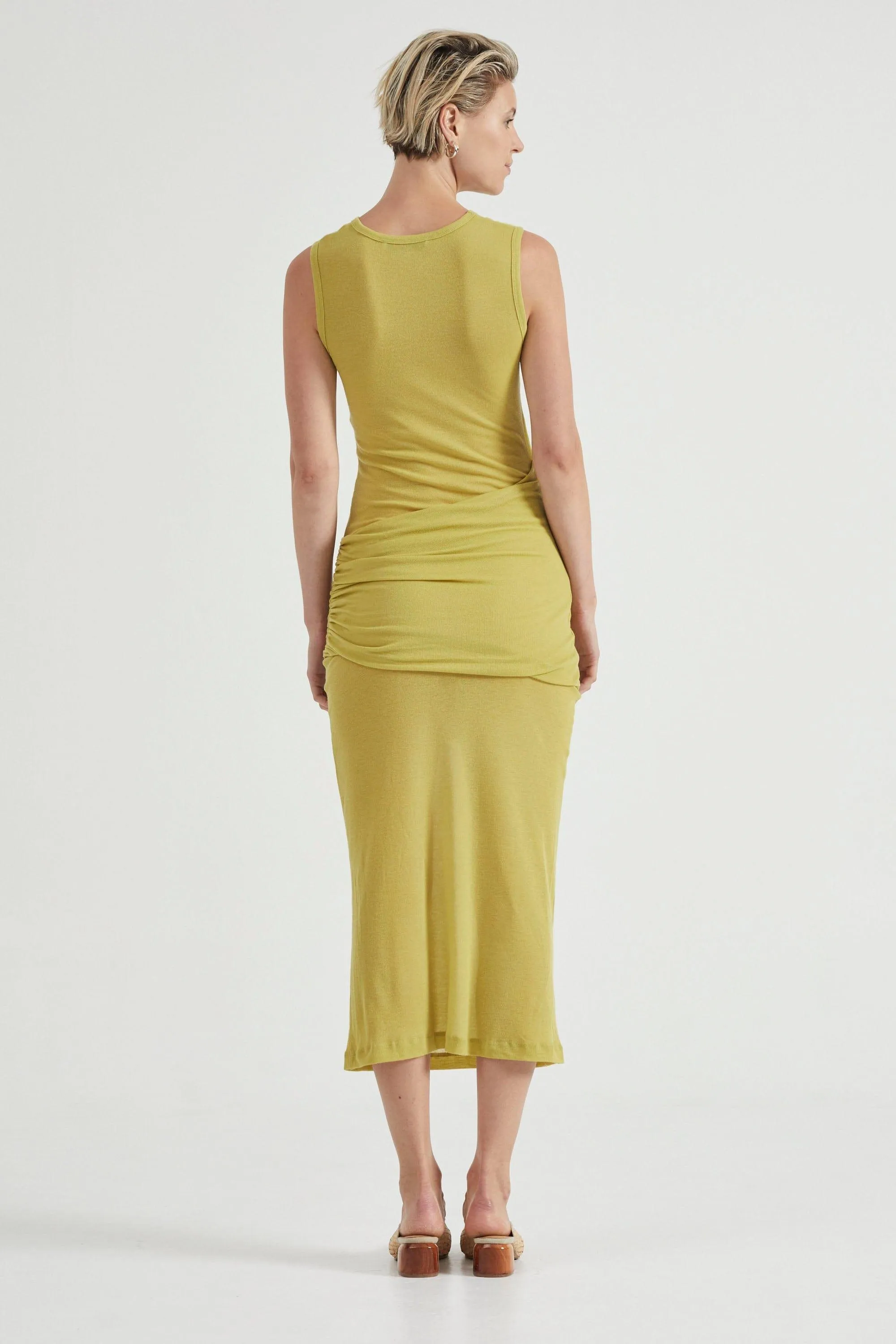 WIND THROUGH TANK DRESS | LIME