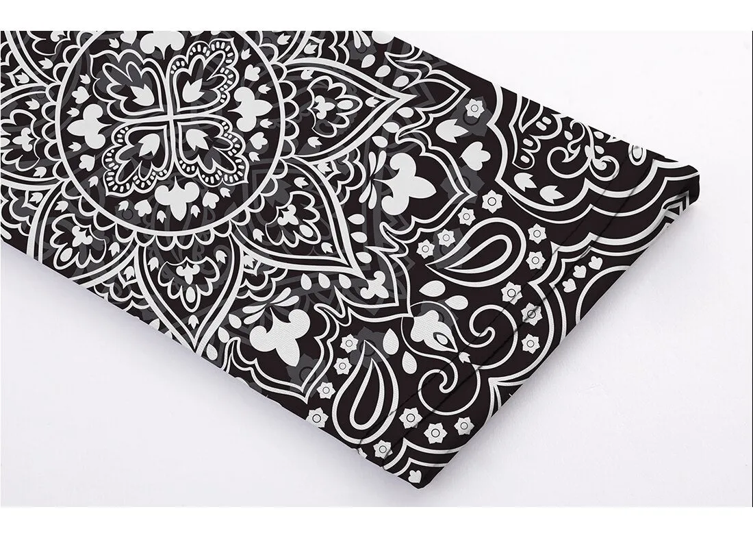 Women's Leggings White & Black Mandala Floral Printed Leggings