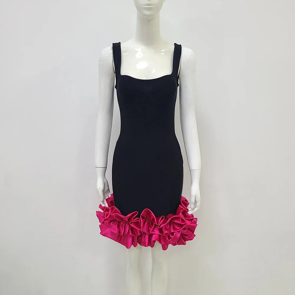 Women's Sexy Bodycon Bandage Mini Dress Sleeveless Tank Black/ Hot Pink/ White Chic Party / Clubwear / Stage Performance Dress
