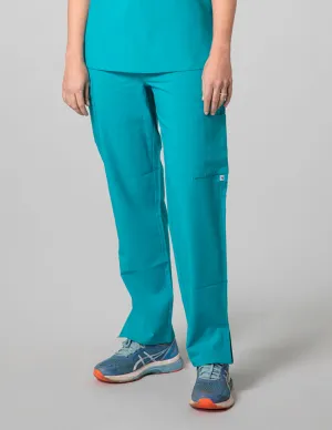 Womens Straight Leg Scrub Pants - Teal