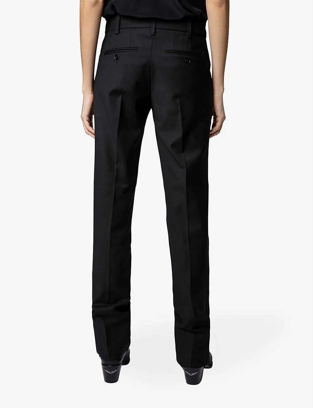 Zadig & Voltaire Prune Split Mid-Rise Woven Pants