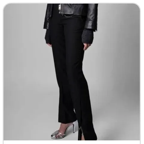 Zadig & Voltaire Prune Split Mid-Rise Woven Pants