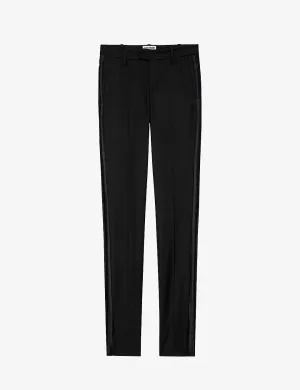 Zadig & Voltaire Prune Split Mid-Rise Woven Pants